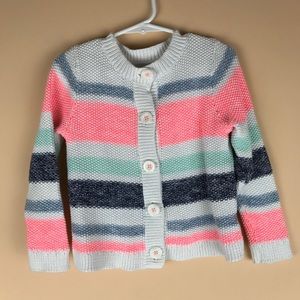 Oshkosh Stripped cardigan sweater girls size 4T